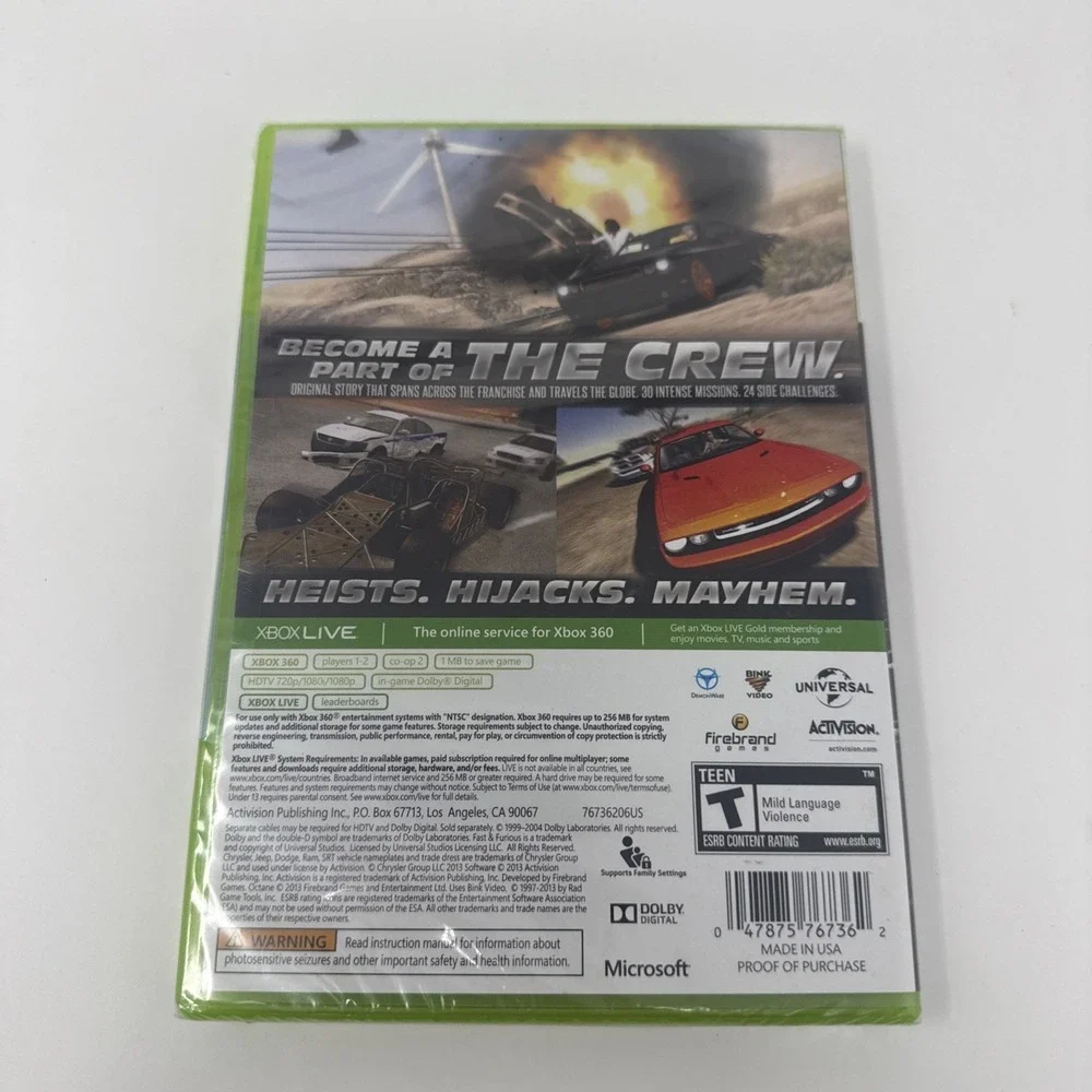 Fast & Furious: Showdown (Microsoft Xbox 360, 2013) New Sealed